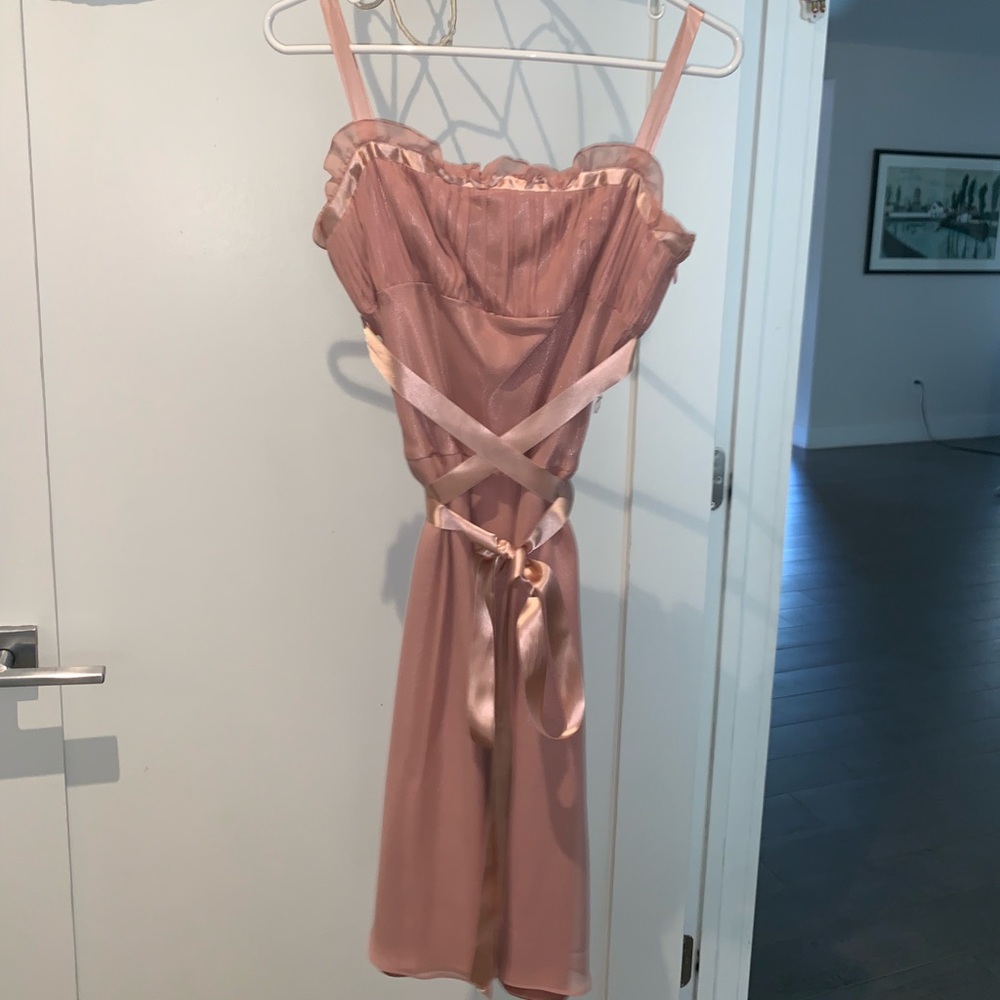 Laundry Pink Silk Grecian Style Dress
